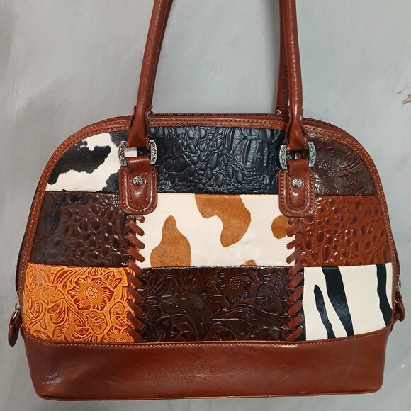 Western Patchwork Satchel - Picture 2 of 12